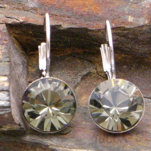 Ohrhänger Pees Swarovski Kristall in der Farbe Black Diamond