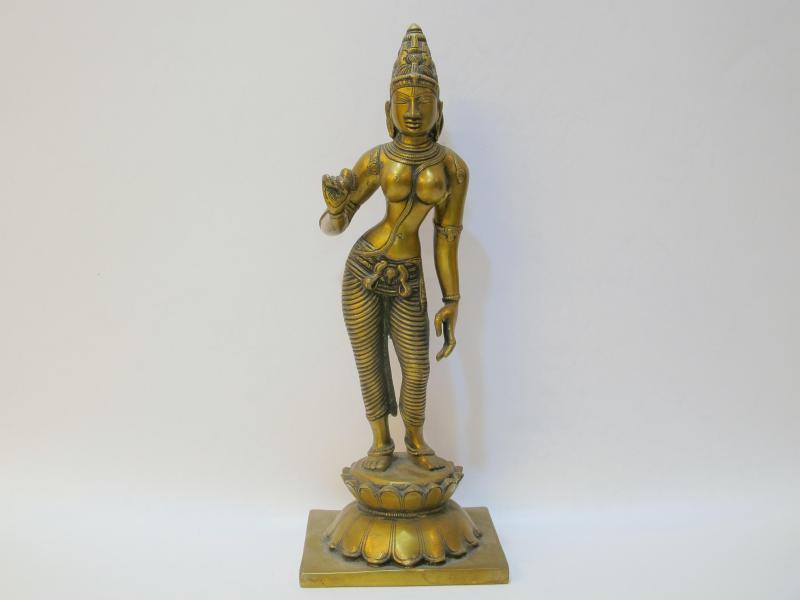 Parvati Statue Messing 30 cm groß zu kaufen