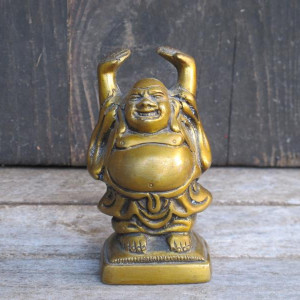 Happy Man Figur Messing Buddha günstig kaufen