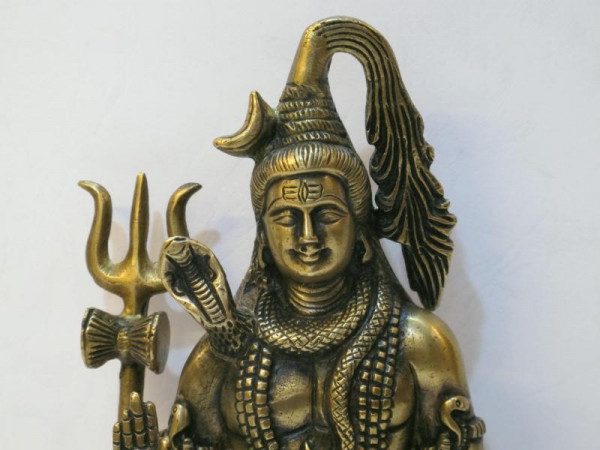 Shiva Statue Messing Kailash 20 cm