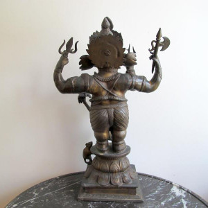 Ganesha Figur Messing stehend groß