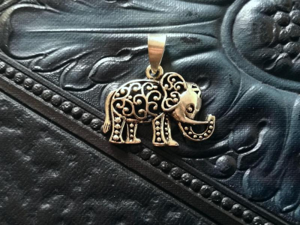 Kettenanhänger 925er Silber Tiermotiv Elefant